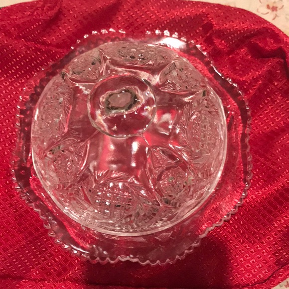 VINTAGE GLASS COVERED DISH - Picture 3 of 8